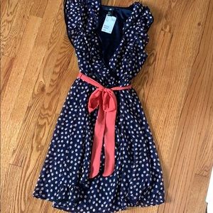 Navy Polka Dot Dress